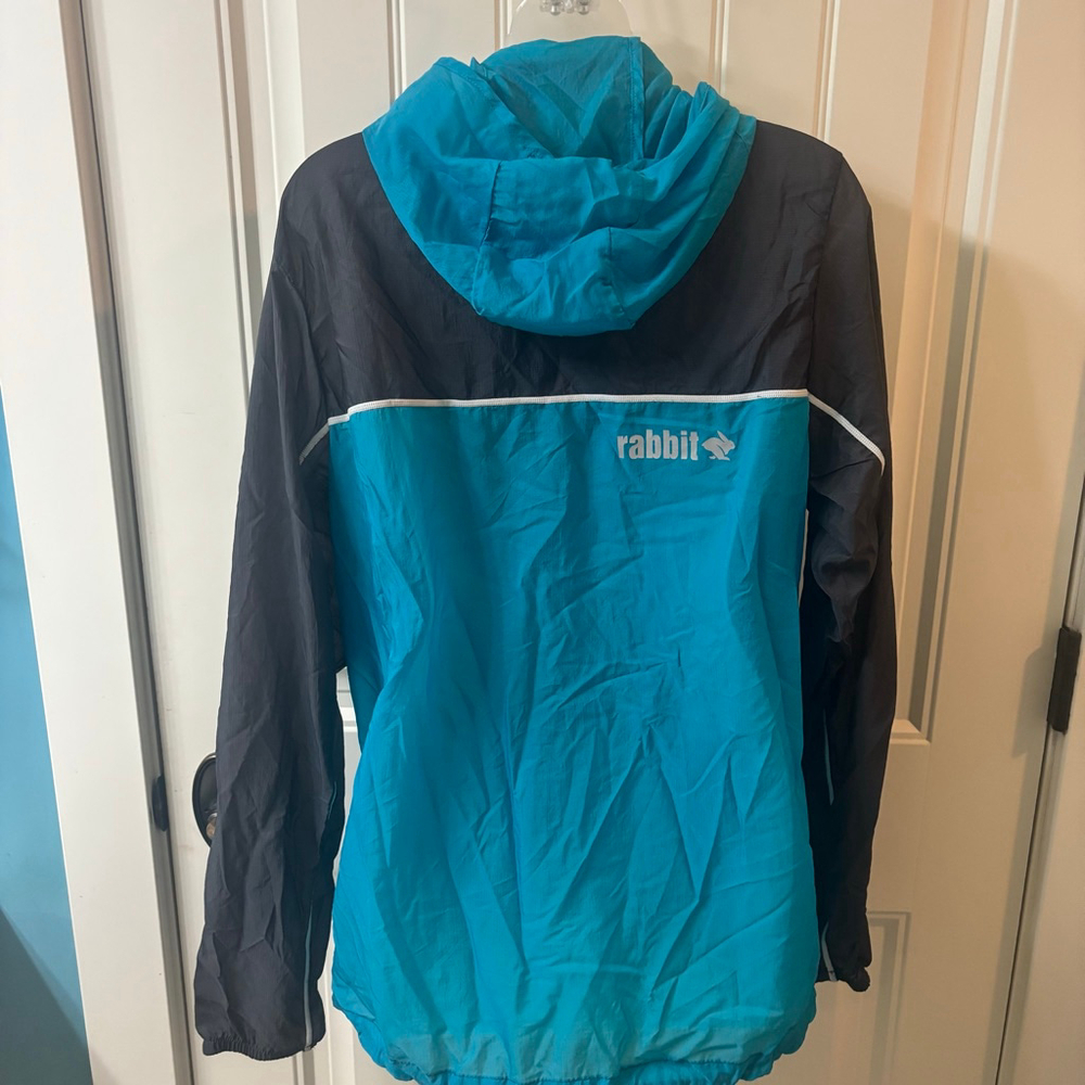 Rabbit Gray & Blue Ultralight Swish Windbreaker Jacket Unisex Large 100% Nylon - Picture 5 of 7